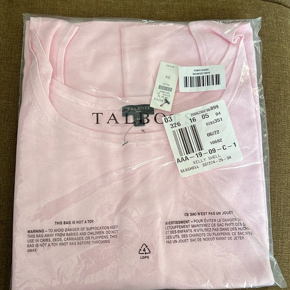 Talbots Kelly Shell Sweater Tank Seashell NWT - Picture 2 of 4